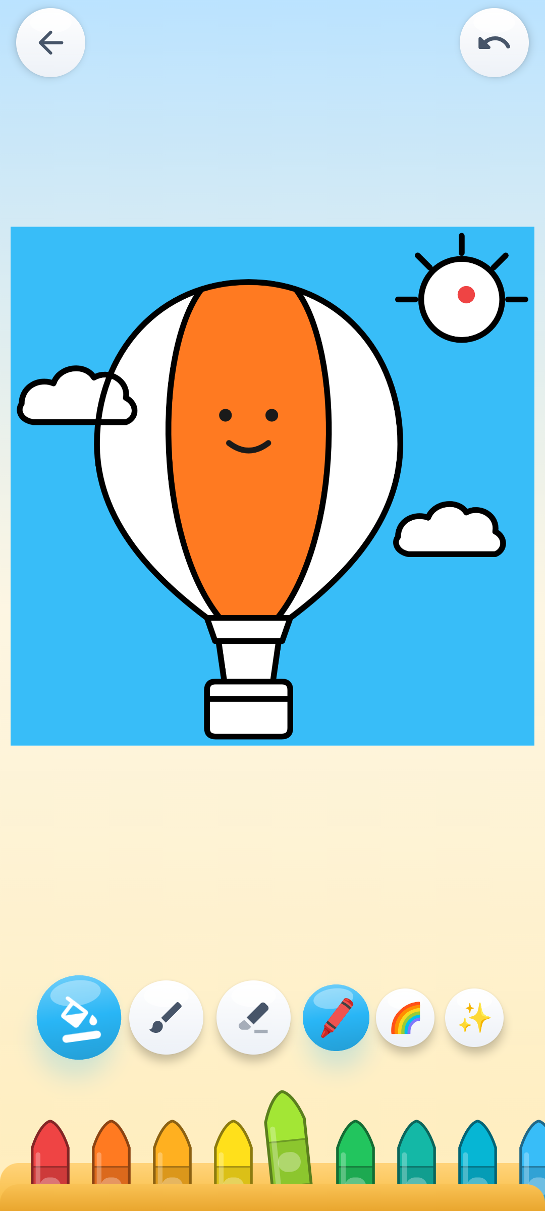Colouring on a phone